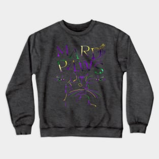 party cat mardi gras paws Crewneck Sweatshirt